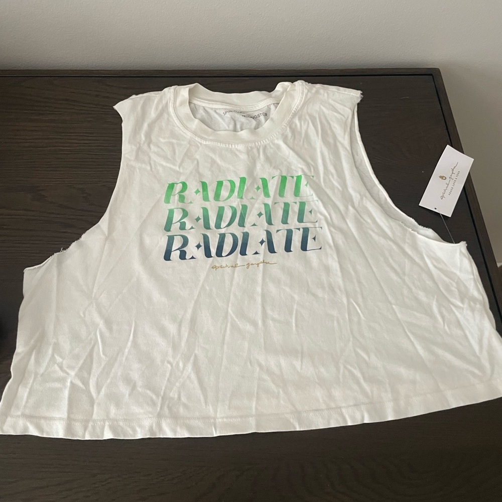 Spiritual Gangster Women's White Activewear Crop Top